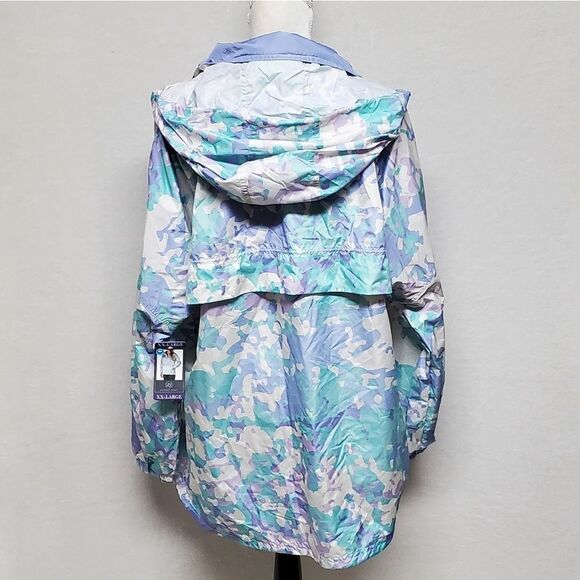 LAUREN James Ladies Pastel Camouflage Hooded Pull-over Anorak Jacket Windbreaker - Picture 11 of 15